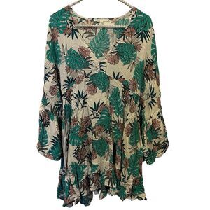 Label of Love Hawaiian Print Babydoll Dress Women's Size L